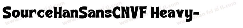 SourceHanSansCNVF Heavy字体转换